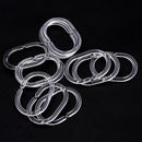 12pcs Plastic Bathroom Shower Curtain Hook Ring - Clear