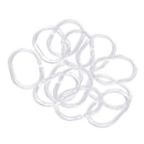 12pcs Plastic Bathroom Shower Curtain Hook Ring - Clear