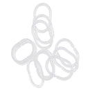 12pcs Plastic Bathroom Shower Curtain Hook Ring - Clear