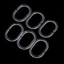 12pcs Plastic Bathroom Shower Curtain Hook Ring - Clear