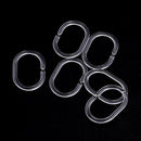 12pcs Plastic Bathroom Shower Curtain Hook Ring - Clear