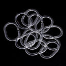 12pcs Plastic Bathroom Shower Curtain Hook Ring - Clear