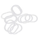 12pcs Plastic Bathroom Shower Curtain Hook Ring - Clear