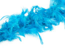 Soft Fluffy Feather Boa Hair Bow Hairband Clothing Costume Craft Project DIY Trim Feather Strip Light Blue Length 2m