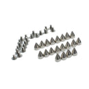 Pack of 20PCS Cone Spike With 20 Matching Screw for Punk Shoes Jacket Bracelet Goth Apparels Bags Clothing DIY Accessory