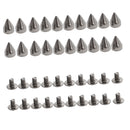 Pack of 20PCS Cone Spike With 20 Matching Screw for Punk Shoes Jacket Bracelet Goth Apparels Bags Clothing DIY Accessory