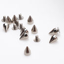 Pack of 20PCS Cone Spike With 20 Matching Screw for Punk Shoes Jacket Bracelet Goth Apparels Bags Clothing DIY Accessory