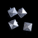 Steel Pyramid Studs Rivets Spot Spikes Jackets Jeans Belts Handbags Shoes DIY Craft Supplies White Pack OF 100PCS 9 x 9 x 7mm