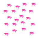 Steel Pyramid Studs Rivets Spot Spikes Jackets Jeans Belts Handbags Shoes DIY Craft Supplies Hot Pink Pack OF 100PCS 9 x 9 x 7mm
