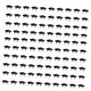 Steel Pyramid Studs Rivets Spot Spikes Jackets Jeans Belts Handbags Shoes DIY Craft Supplies Black Pack OF 100PCS 9 x 9 x 7mm