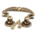 Fashionable Stylish Durable Antique Home Cabinet Door Drawer Handle with 2 Screws Door Hardware 62mm Brass
