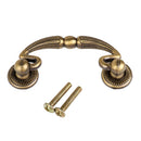 Fashionable Stylish Durable Antique Home Cabinet Door Drawer Handle with 2 Screws Door Hardware 62mm Brass