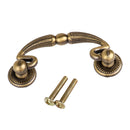 Fashionable Stylish Durable Antique Home Cabinet Door Drawer Handle with 2 Screws Door Hardware 62mm Brass