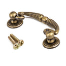 Fashionable Stylish Durable Antique Home Cabinet Door Drawer Handle with 2 Screws Door Hardware 62mm Brass
