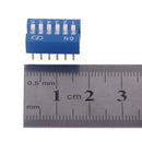 10pcs 6P 6 Position DIP Switch 2.54mm Pitch 2 Row 12 Pin Slide Switch - Blue