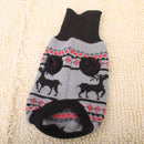 Fashionable Skid Free Warm Cute Deer Prints Dog Sweater Clothing Accessory Pet Supplies M