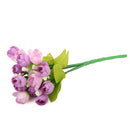 1 Bunch Artificial Rose Artificial Flower Bouquet For Home Birthday Wedding Party Floral Decor Bridal Bouquet Decor - Purple