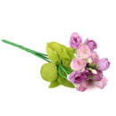 1 Bunch Artificial Rose Artificial Flower Bouquet For Home Birthday Wedding Party Floral Decor Bridal Bouquet Decor - Purple