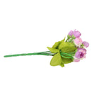 1 Bunch Artificial Rose Artificial Flower Bouquet For Home Birthday Wedding Party Floral Decor Bridal Bouquet Decor - Purple