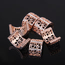 Women Girls Ladies Hollow out Floral Pattern Arch Shaped Studded Bling Jewelry DIY Accessories Pack of 6PCS Rose Gold