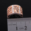 Women Girls Ladies Hollow out Floral Pattern Arch Shaped Studded Bling Jewelry DIY Accessories Pack of 6PCS Rose Gold