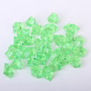 Acrylic Glitter Translucent Polygon Irregular Shape Design Fish Tank Vase Aquarium Decor Ornaments Pack of 30PCS Green