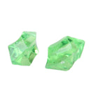 Acrylic Glitter Translucent Polygon Irregular Shape Design Fish Tank Vase Aquarium Decor Ornaments Pack of 30PCS Green