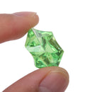 Acrylic Glitter Translucent Polygon Irregular Shape Design Fish Tank Vase Aquarium Decor Ornaments Pack of 30PCS Green
