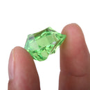 Acrylic Glitter Translucent Polygon Irregular Shape Design Fish Tank Vase Aquarium Decor Ornaments Pack of 30PCS Green