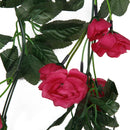 Artificial Stimulation Rose Vine Home Garden Fences Gazebos Wedding Party Restaurant Decor Pack of 6PCS Rose Red