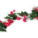 Artificial Stimulation Rose Vine Home Garden Fences Gazebos Wedding Party Restaurant Decor Pack of 6PCS Rose Red