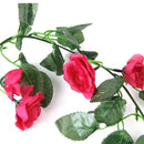 Artificial Stimulation Rose Vine Home Garden Fences Gazebos Wedding Party Restaurant Decor Pack of 6PCS Rose Red