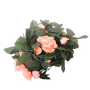 Artificial Stimulation Rose Vine Home Garden Fences Gazebos Wedding Party Restaurant Decor Pack of 2PCS Pink