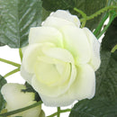 Artificial Stimulation Silk Flowers Rose Vine Home Fences Archways Gazebos Wedding Party Restaurant Decor Pack of 5PCS Beige