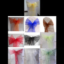 Sweet Cute Organza Chair Cover Bow Sashes Ribbons Wedding Party Birthday Banquet Decor Yellow Green