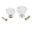 Elegant Acrylic Drawer Cabinet Dresser Door Hexagon Shaped Handle With Mounting Screws Clear 31MM