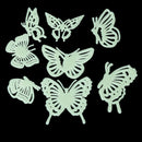 8Pieces Creative Butterflies Fluorescent Wall Stickers Art Mural Decal Living Room Decor
