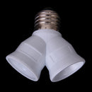 DurableY Shape Light Bulb Lamp Socket Enlarger Adapter E27 to 2 E27