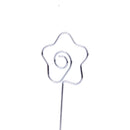 Cute Kids Children Stainless Steel Flower Shape Wire Clip Memo Holder Stand Organizer Home Office Decor Silver Grey