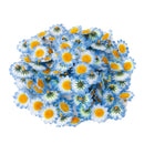 Cute Artificial Flower Heads For Headbands Hats Clothes Scrabooking Cards Photo Album Craft Weddings Supplies Blue