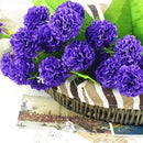 Simulation Hydrangea Flower Plant w/ 9 Flower Balls Home Garden DIY Mazarine