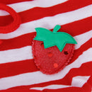 Cute Striped Pattern Cotton Dog Sanitary Pant Diaper Brief Pet Supplies Red + White L