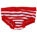 Cute Striped Pattern Cotton Dog Sanitary Pant Diaper Brief Pet Supplies Red + White L