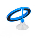 Plastic Round Shaped Fish Feeder Aquarium Fish Tank Supplies Blue 7.5cm