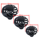 Set Of Spiral Cage Cabinet Door Window Cupboard Knob With Mounting Screw Black