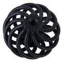 Set Of Spiral Cage Cabinet Door Window Cupboard Knob With Mounting Screw Black