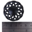 Set Of Spiral Cage Cabinet Door Window Cupboard Knob With Mounting Screw Black