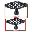Set Of Twist Cage Cabinet Door Window Cupboard Knob With Mounting Screw Black