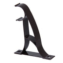Galvanized Iron Durable Double Curtain Rod Bracket PACK OF 2PCS Dark Coffee 95mm x 78mm x 16mm