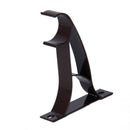 Galvanized Iron Durable Double Curtain Rod Bracket PACK OF 2PCS Dark Coffee 95mm x 78mm x 16mm
